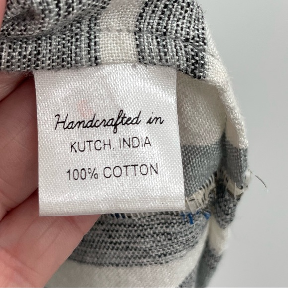 Anthropologie Laura Siegel Striped Pom Fringe Tank Tunic Top - Picture 12 of 14